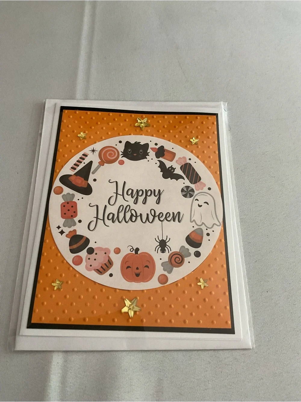( Set of 7 ) Handmade Halloween Greeting Cards